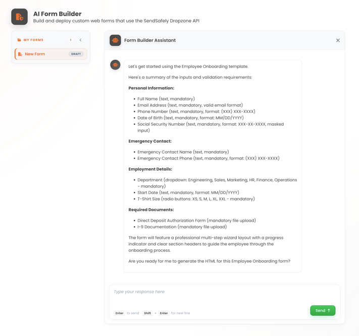 AI Form Builder Chat-1