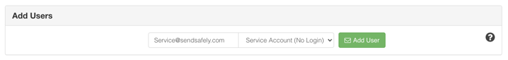 Add Service Account