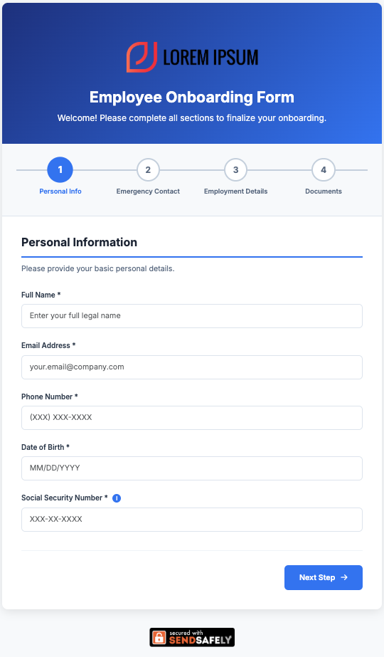 Custom Form Example