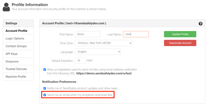 Notification Preferences