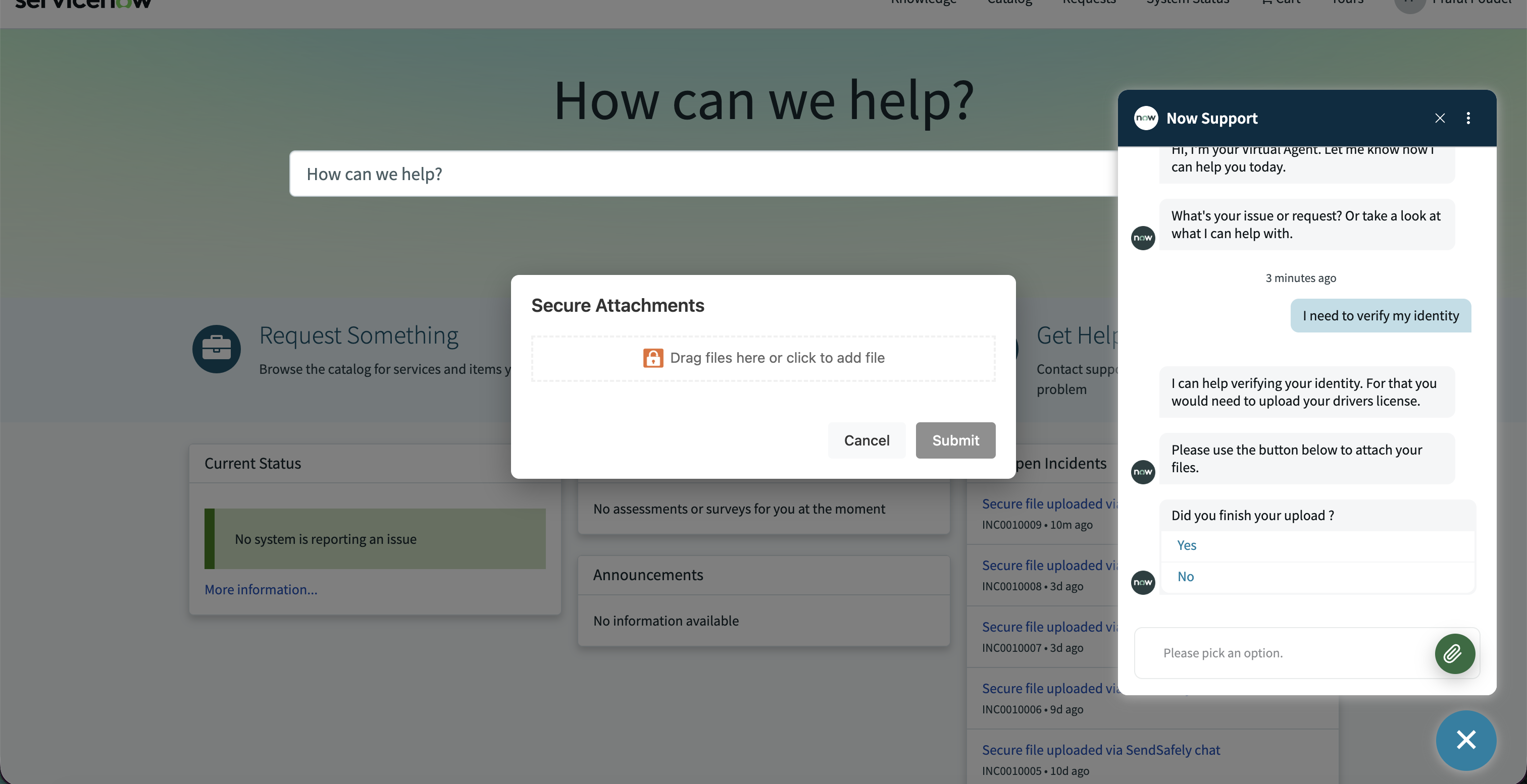 ServiceNow Halo Upload