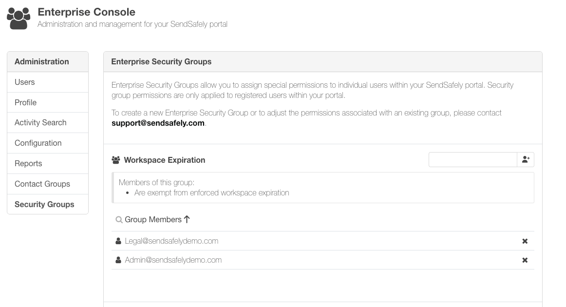 Workspace Expiration Security Group